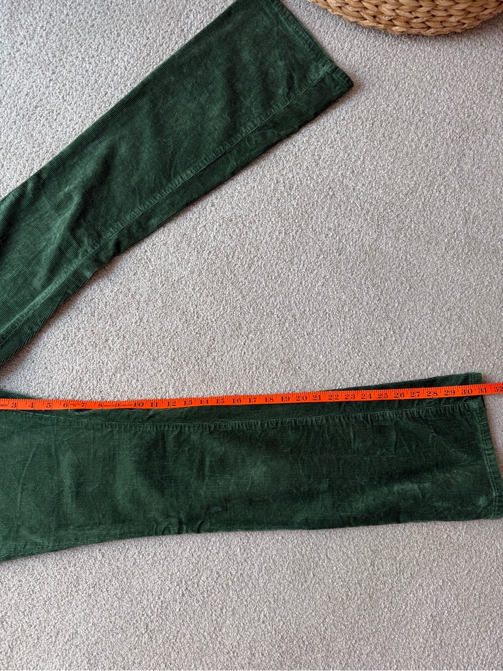 Pilcro by Anthropologie Forest Green Corduroy Flare Pants Size 28 - Picture 9 of 10